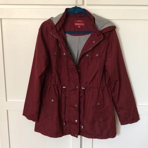 MERONA maroon rain jacket